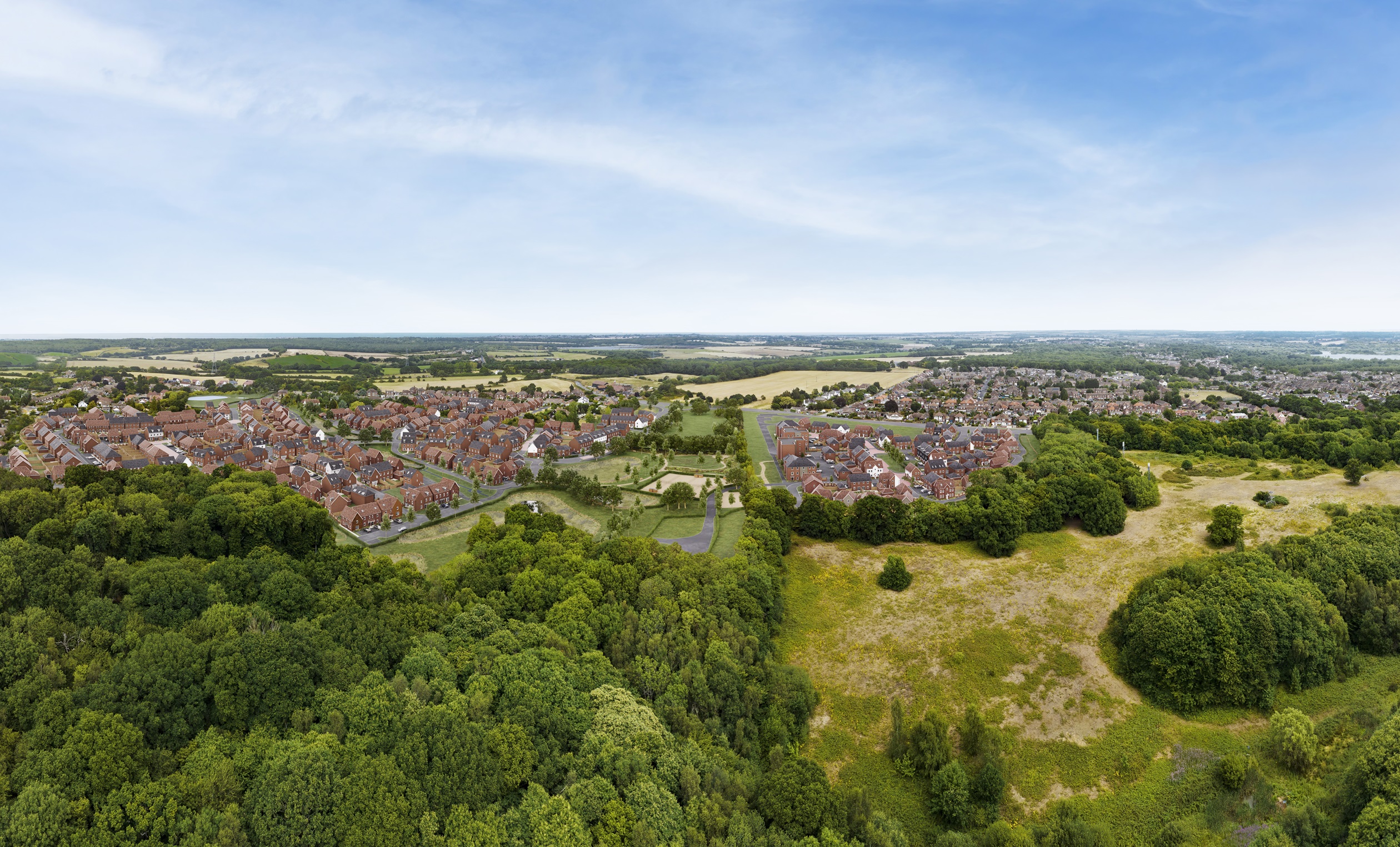 The Woodlands CGI aerial